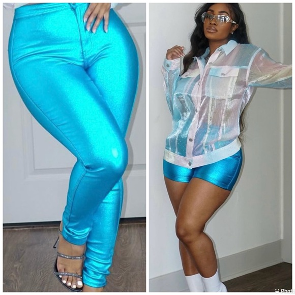 Metallic Button up - Picture 3 of 4